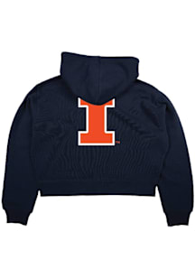 Illinois Fighting Illini Womens Navy Blue Cloud Fleece Long Sleeve Full Zip Jacket