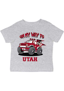 Vive La Fete Utah Utes Infant On My Way Short Sleeve T-Shirt Grey