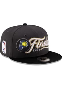 New Era Indiana Pacers Charcoal 2025 NBA Finals Locker Room 9FIFTY Mens Snapback Hat