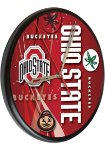 Black Ohio State Buckeyes Printed Wall Clock