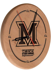 Miami RedHawks Laser Engraved Wall Clock