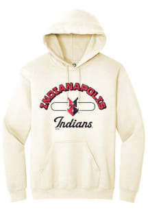 Summit Sportswear Indianapolis Indians Mens White Vintage Arch Script Long Sleeve Hoodie
