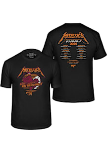 Original Retro Brand Virginia Tech Hokies Black Metallica Concert Short Sleeve Fashion T Shirt