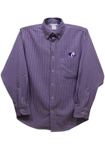 Vive La Fete North Alabama Lions Youth Purple Gingham Long Sleeve Polo