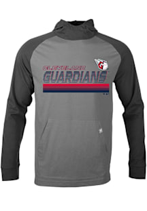 Levelwear Cleveland Guardians Mens Grey Uproar Breaker Long Sleeve Hoodie