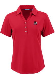 Cutter and Buck Arkansas Razorbacks Womens Red Vault Forge Eco Polo Short Sleeve Polo Shirt