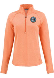 Cutter and Buck New York City FC Womens Orange Pehastin Qtr Zip