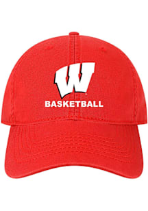 Wisconsin Badgers Basketball EZA Twill Adjustable Hat - Red