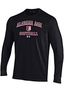 Under Armour Alabama A&M Bulldogs Black Softball Performance Long Sleeve T Shirt