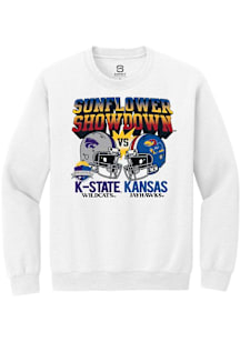 Mens White Summit Sportswear 134th Annual Sunflower Showdown Crew Sweatshirt