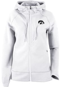 Womens Iowa Hawkeyes White Columbia Pack It Up Long Sleeve Full Zip Jacket