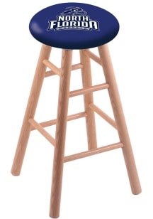 North Florida Ospreys Round Cushion Oak Pub Stool - Brown