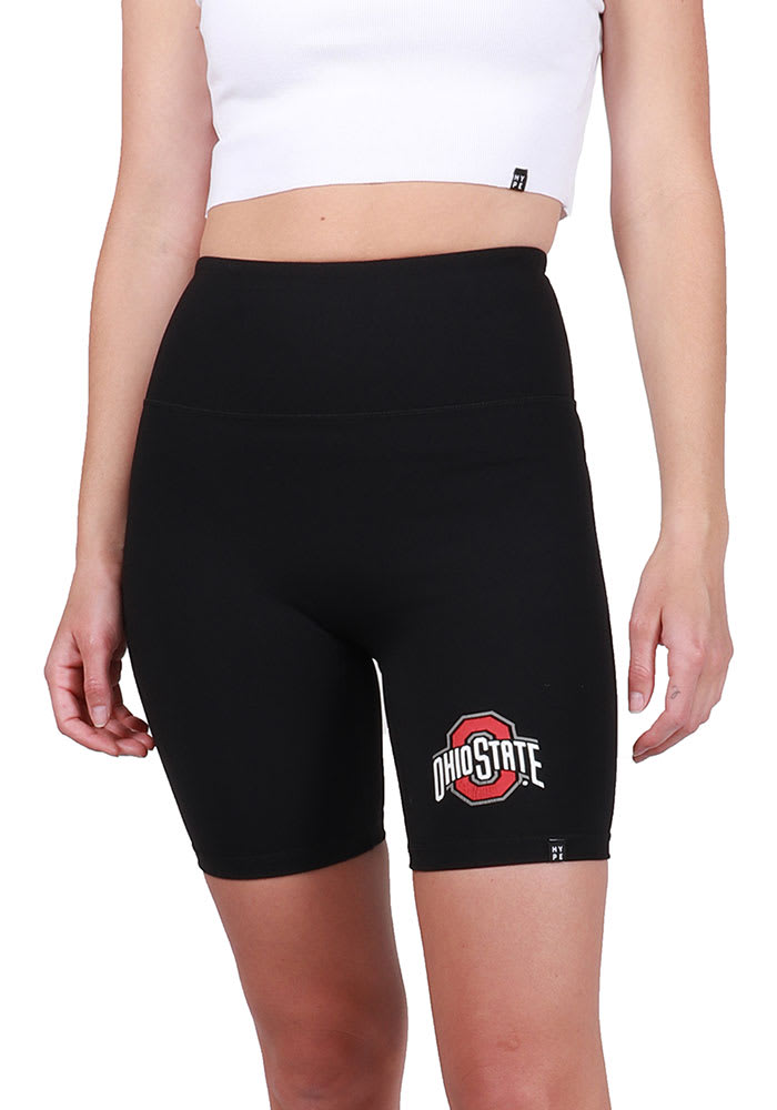 Hype and Vice Ohio State Buckeyes Womens Black Biker Shorts