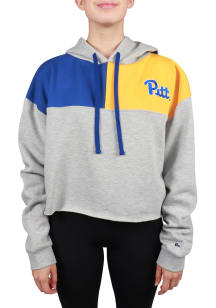 Hype and Vice Pitt Panthers Womens Grey Colorblock Hooded Sweatshirt