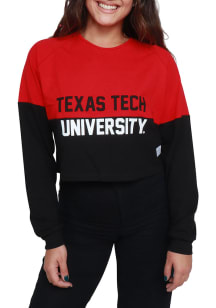 Hype and Vice Texas Tech Red Raiders Womens Red Not Your Boyfriends LS Tee