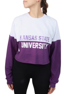 Hype and Vice K-State Wildcats Womens White Not Your Boyfriends LS Tee