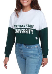Hype and Vice Michigan State Spartans Womens White Not Your Boyfriends LS Tee