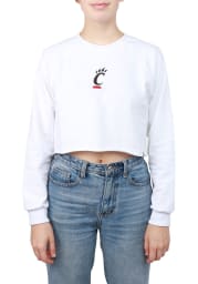 Cincinnati Bearcats Womens White Lounge Crew Sweatshirt