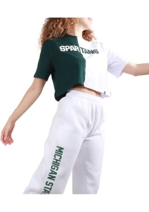 Hype and Vice Michigan State Spartans Womens Classic White Sweatpants
