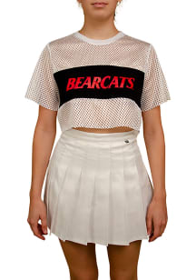 Cincinnati Bearcats Womens Hype and Vice Cropped Mesh Fashion Football Jersey - White