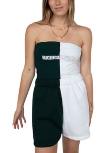 Hype and Vice Michigan State Spartans Womens Green Two Tone Tube Tank Top