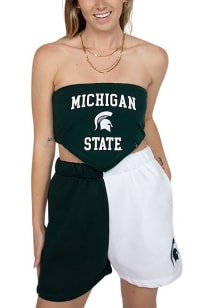 Hype and Vice Michigan State Spartans Womens Green Bandana Tie Back Tank Top