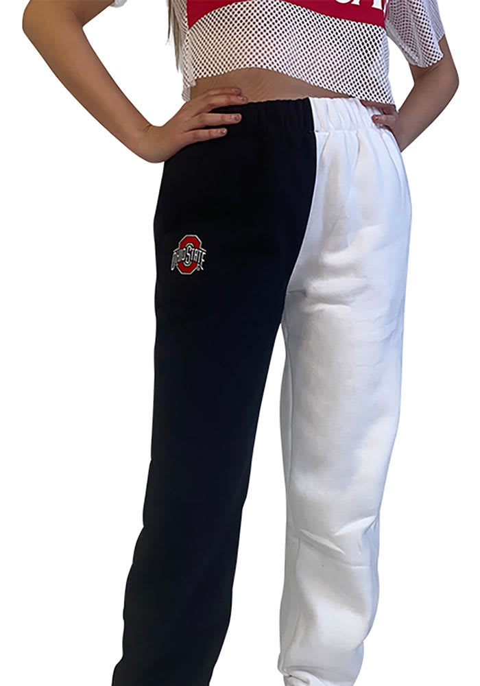 Hype and Vice Ohio State Buckeyes Womens Two Tone Colorblock White Sweatpants