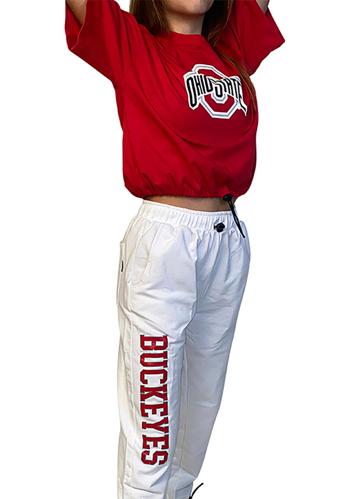 Ohio State Buckeyes Womens Campus White Sweatpants