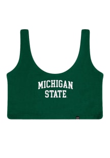Hype and Vice Michigan State Spartans Womens Green Crop Bra Tank Top