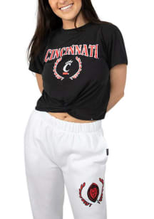 Hype and Vice Cincinnati Bearcats Womens Black Checkmate Short Sleeve T-Shirt