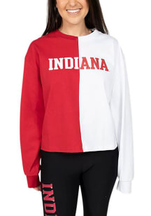 Hype and Vice Indiana Hoosiers Womens White Quarterback LS Tee