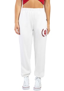 Hype and Vice Indiana Hoosiers Womens Boyfriend White Sweatpants