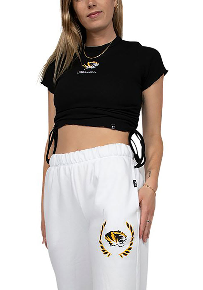 Missouri Tigers Womens Boyfriend White Sweatpants
