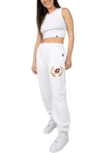 Hype and Vice Central Michigan Chippewas Womens Boyfriend White Sweatpants