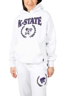 Hype and Vice K-State Wildcats Womens Boyfriend White Sweatpants