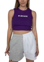 K-State Wildcats Womens White Dime Two Tone Shorts