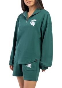 Hype and Vice Michigan State Spartans Womens Olive Grand Slam Shorts