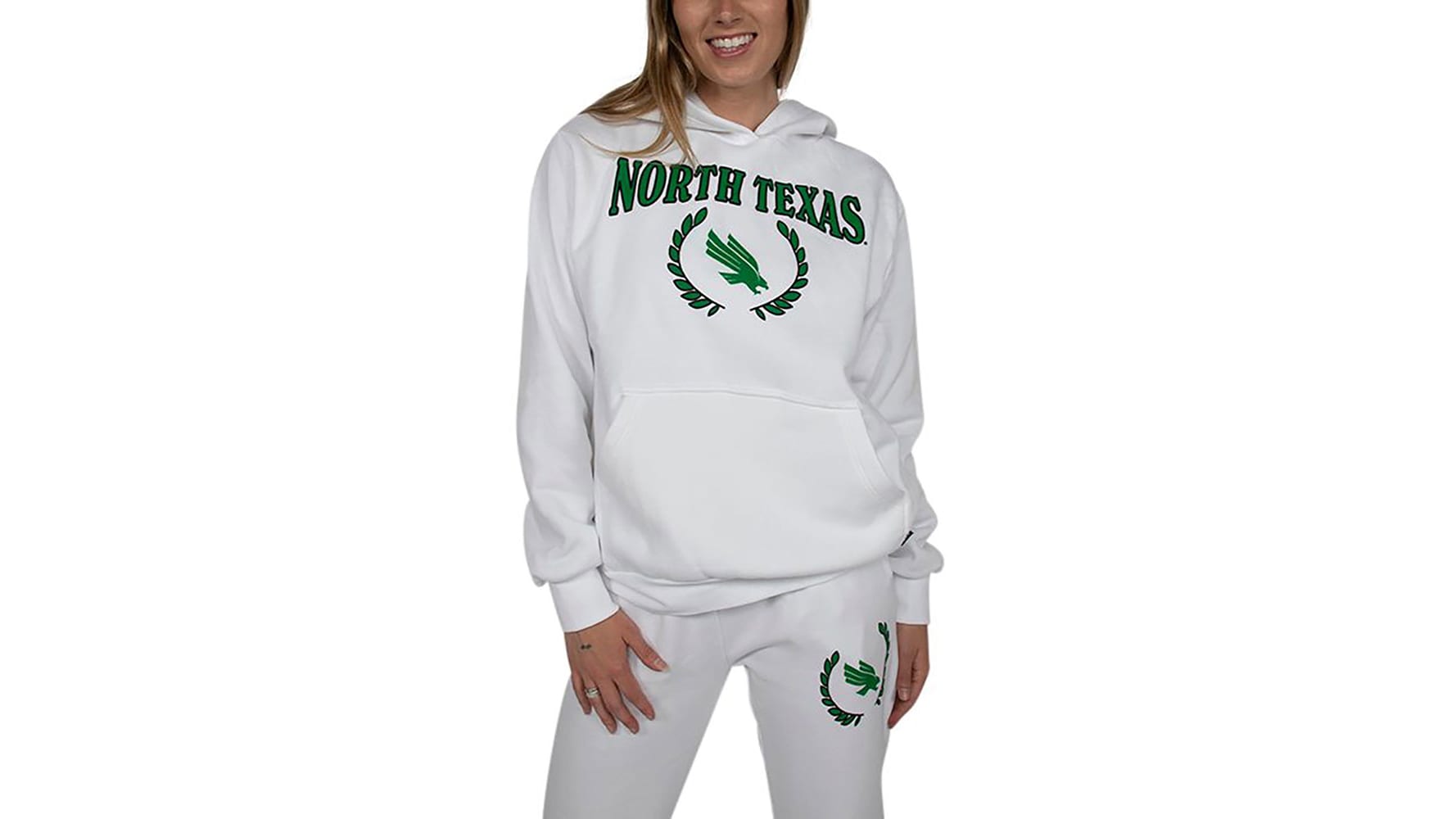 North Texas Mean Green Womens Kelly Green Sport Fleece 1/4 Zip Pullover
