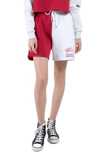 Hype and Vice Indiana Hoosiers Womens White Colorblock Shorts