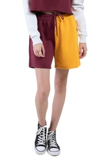 Hype and Vice Central Michigan Chippewas Womens Maroon Colorblock Shorts