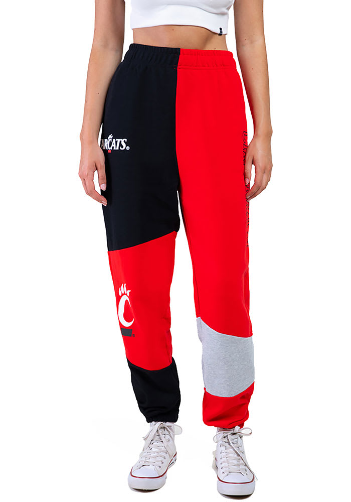 Hype and Vice Cincinnati Bearcats Womens Patchwork Red Sweatpants