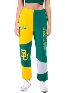 Hype and Vice Baylor Bears Womens Patchwork Green Sweatpants