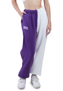 Hype and Vice TCU Horned Frogs Womens Two Tone Purple Sweatpants
