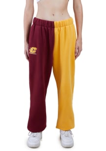Hype and Vice Central Michigan Chippewas Womens Two Tone Maroon Sweatpants