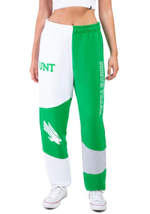 Hype and Vice North Texas Mean Green Womens Patchwork Kelly Green Sweatpants