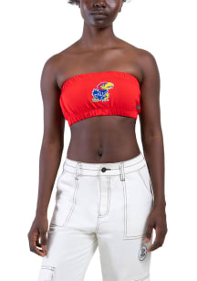 Hype and Vice Kansas Jayhawks Womens Red Bandeau Tank Top