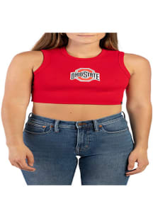 Hype and Vice Ohio State Buckeyes Womens Red Cut Off Tank Top
