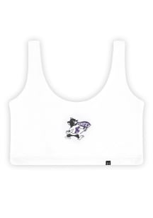 Hype and Vice K-State Wildcats Womens White Scoop Bra Tank Top