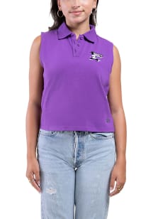 Hype and Vice K-State Wildcats Womens Purple Match Point Polo Tank Top