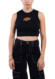 Hype and Vice Oklahoma State Cowboys Womens Black Cut Off Tank Top